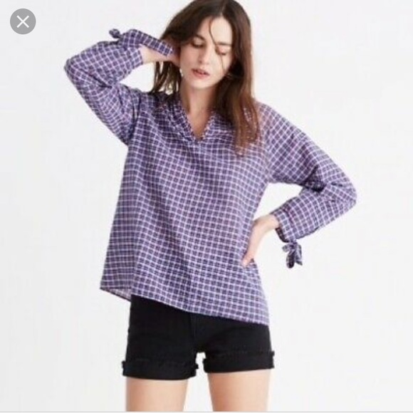 Madewell Tops - Madewell Popover whitney plaid  shirt